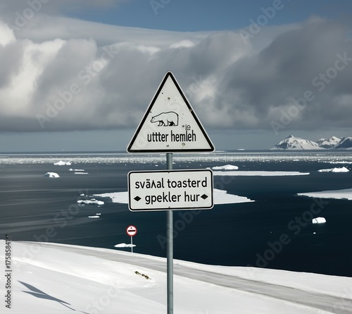 warning sign on the road
