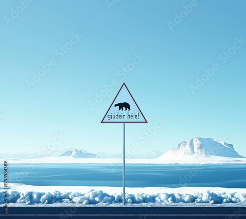 warning sign on the road