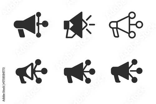 Diverse Team Logos. Managing project teams in different industries. Set Logo of Managing project teams in different industries: Marketing campaign