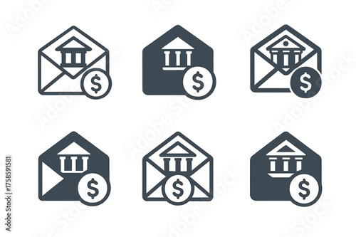 Savings Logo Designs. Using bank accounts to accumulate savings. Set Logo of Using bank accounts to accumulate savings: Envelope budgeting system. harmonious