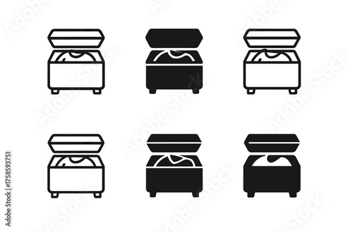 Ottoman Storage Logos. Using storage ottomans for hidden clothing storage. Set Logo of Using storage ottomans for hidden clothing storage: Ottoman coffee-table