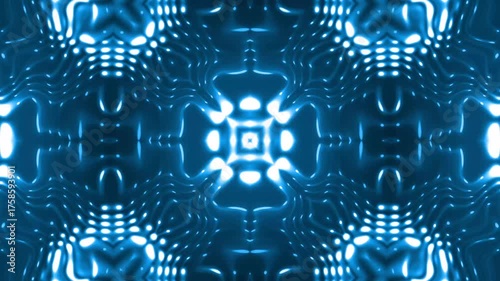 Abstract looping 4k video. Kaleidoscope wavy psychedelic background