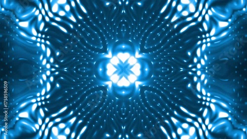 Abstract looping 4k video. Kaleidoscope wavy psychedelic background