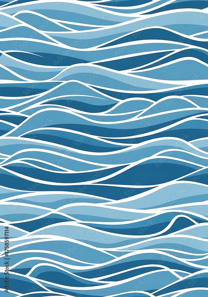 Fototapeta premium Abstract Ocean Waves Pattern.