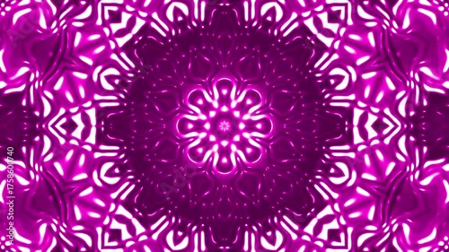 Abstract looping 4k video. Kaleidoscope wavy psychedelic background