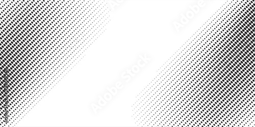 Aesthetic Abstract vector halftone tilted background with grainy stripes. Dotted texture and trendy halftone tonal gradation effect.