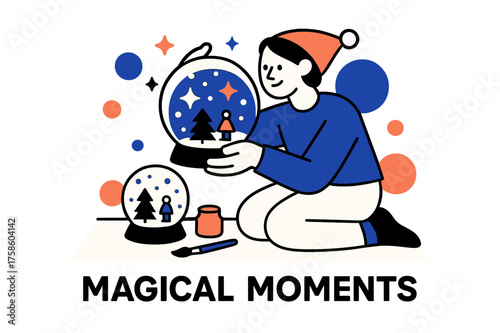 Creating Magical Snow Globes. DIY craft ideas for holiday decorations. Character crafting glowing snow globes