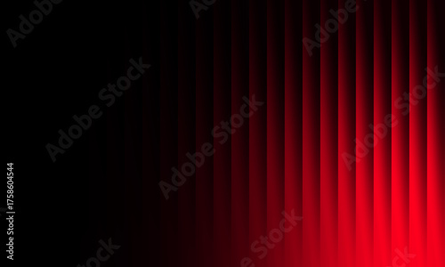Abstract red streaks of light emerging from darkness digital art background