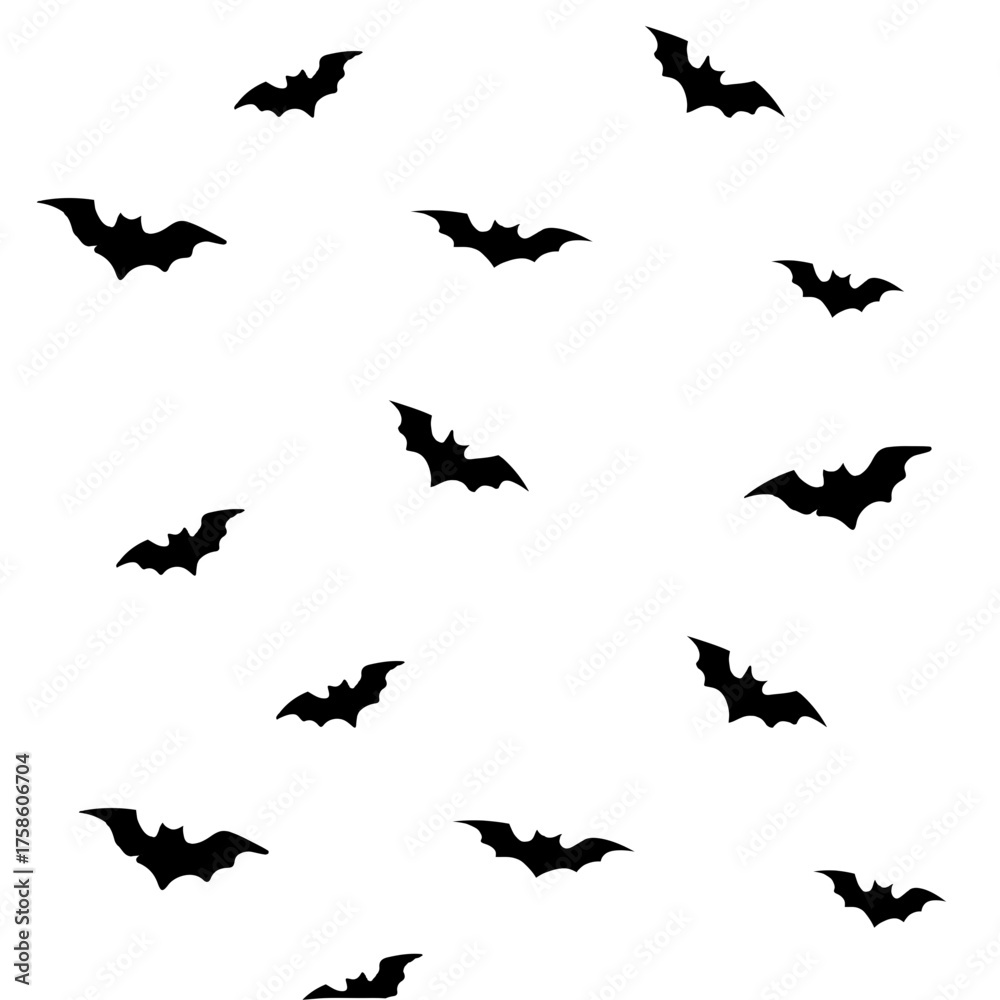 Fototapeta premium Veector of Template element Hallowen black flying bat vector with flat design