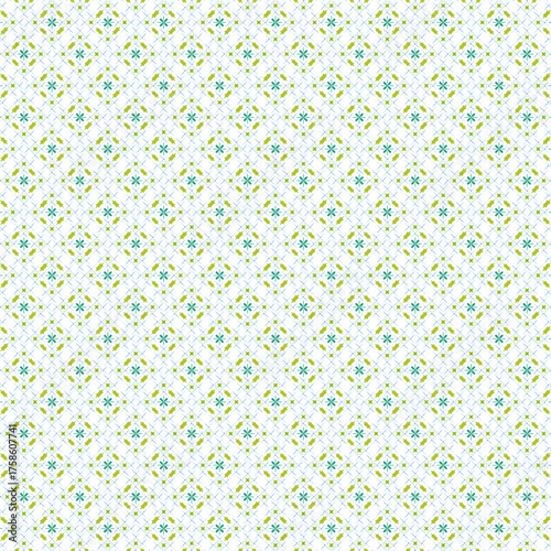 Seamless Geometric Star and Diamond Pattern – Blue and Green Abstract Decorative Background Design