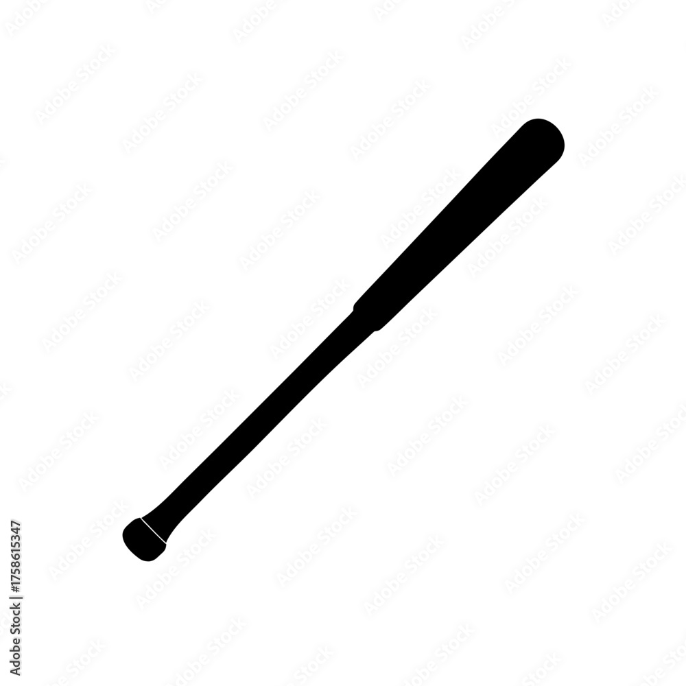 Silhouette of a baseball bat tool on transparent background Silhouette of a baseball bat tool on transparent background
