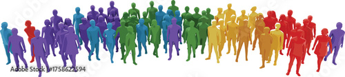 Diversity, inclusion, unity, rainbow human silhouettes, colorful people group, abstract teamwork, equality, community, vibrant culture, social harmony, abstract background
