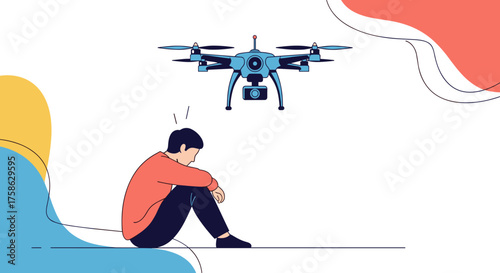 Understanding the privacy concerns and potential misuse of aerial surveillance drones.