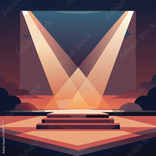 minimalist wallpaper of empty spotlight stage with (2).eps