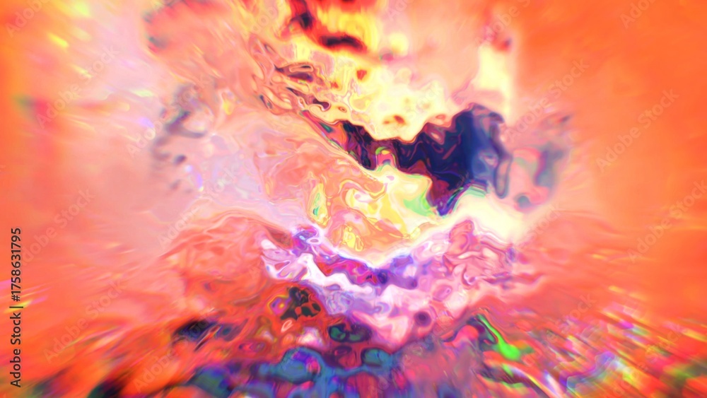Fototapeta premium Colorful liquid flowing creating abstract psychedelic background