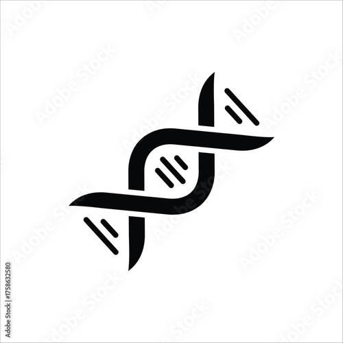 Genetic DNA icon. Vector line biotechnology molecular chromosome helix gene signs outline illustration collection. For web design, isolated on white background.