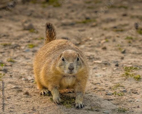 Close-Up Portrait of a Prairie Dog Facing the Camera in South Dakota