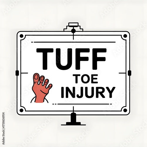Tuff Toe Injury singpost with a design featuring an illustration of a toe