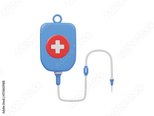 Infusion icon 3d render illustration