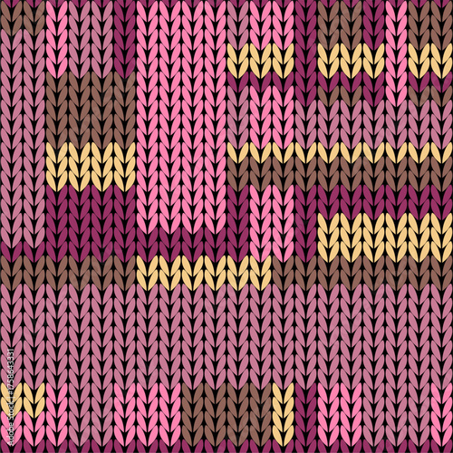 Knitted background pattern wallpaper knitting decorative print handmade textile knitting handiwork	
