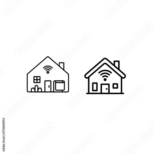 Modern Smart Home Icon.