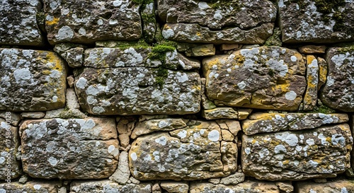 Old Stone Wall Texture Background.