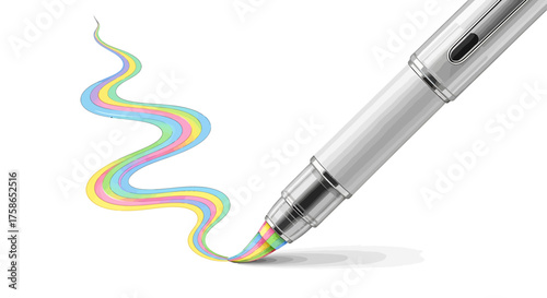 Elegant black fountain pen vector illustration for business and writing on paper