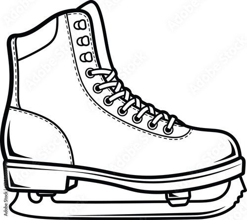 Ice skate skating winter sport blade footwear lace up cold rink activity