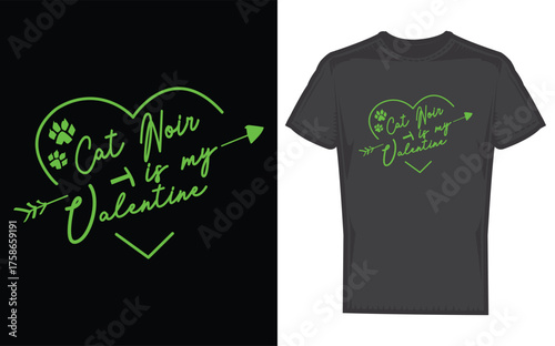 Miraculous ladybug valentine s day banner featuring cat noir in a distinctive silhouette style perfect for promotional materials and advertisements