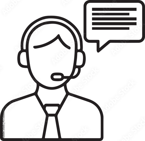 cartoon man character with speech bubble illustration