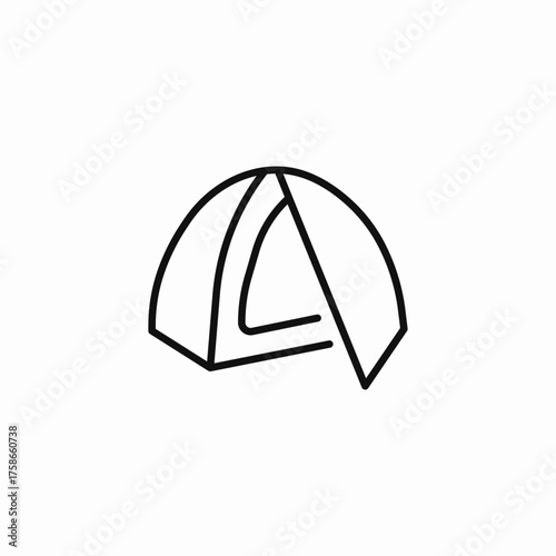 camping tent shelter icon sign vector