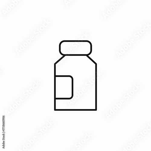 classic medicine vial icon sign vector