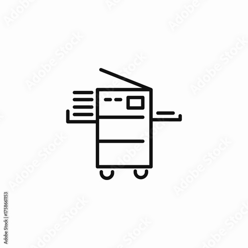 copy machine print icon sign vector
