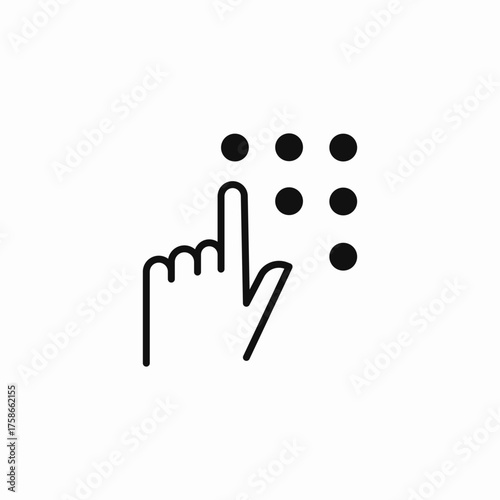 hand pressing keypad icon sign vector