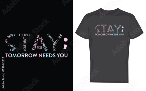 Mental health awareness silhouette stay tomorrow needs you message for support and well being