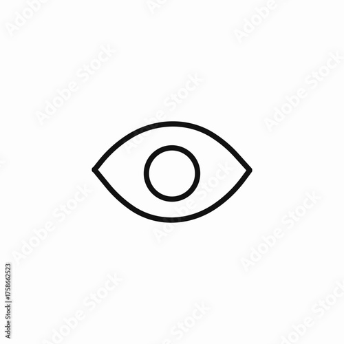 human eye view icon sign vector