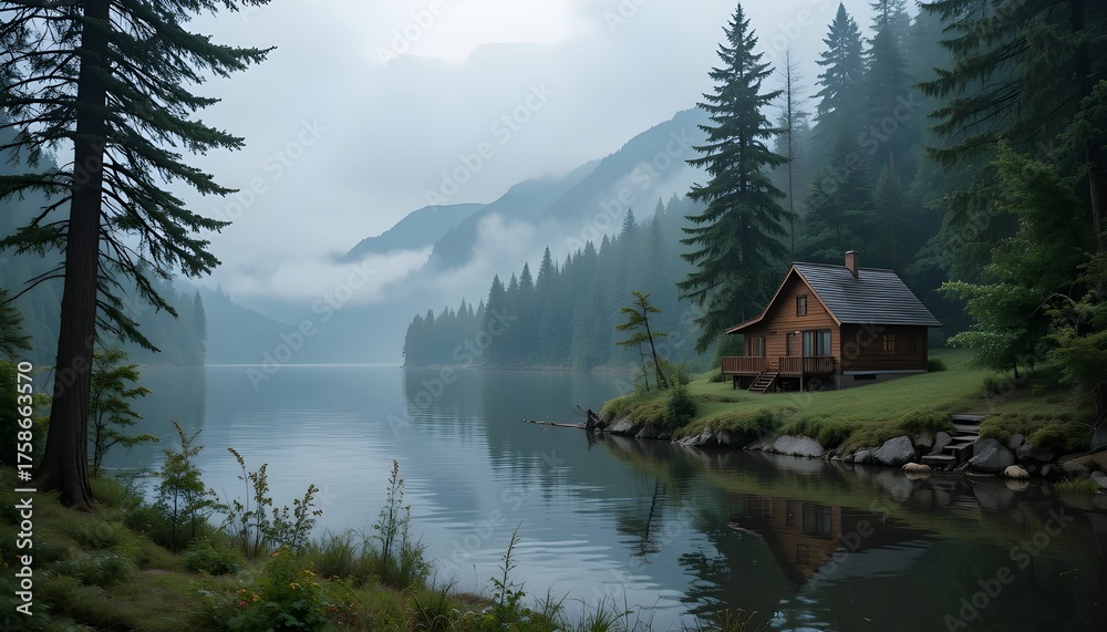 Fototapeta premium lake and mountains