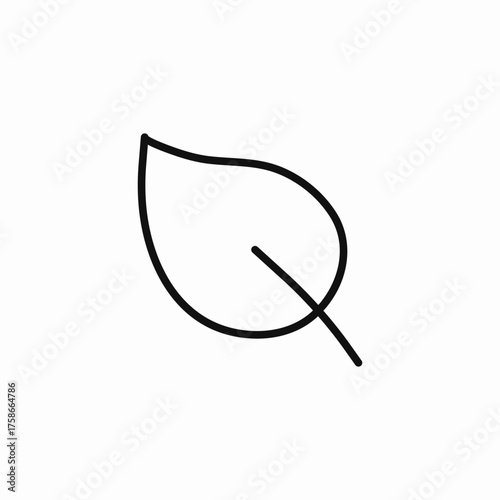 single plant leaf icon sign vector