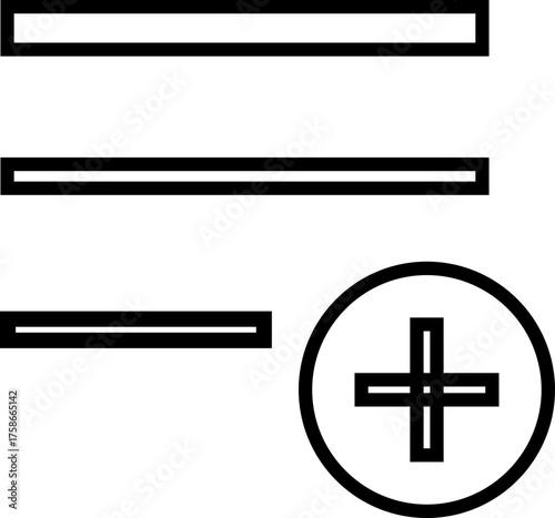 Playlist Icon , Music Player Interface, Audio Tracks, Sound Control, Headphones, Song List, Streaming Media, DJ Mix, Entertainment, and Digital Music Symbols in Modern Vector Styles, used for web