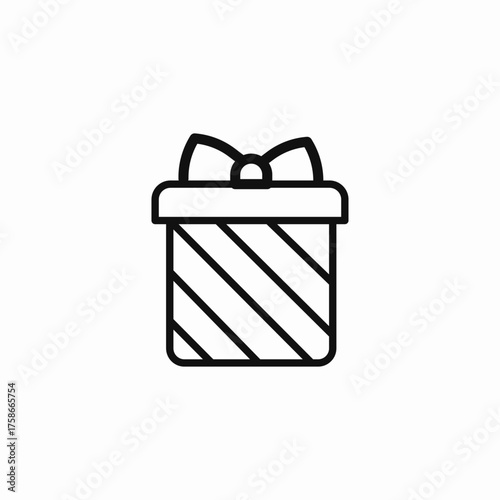 wrapped gift present icon sign vector