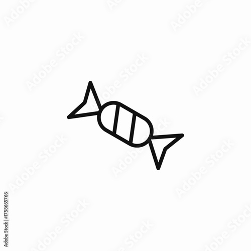 wrapped sweet candy icon sign vector