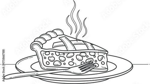Pie dessert food sweet pastry baked delicious fork plate treat homemade crust