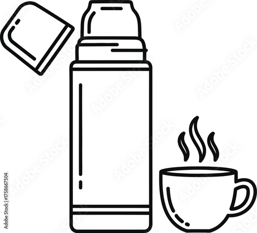 Thermos flask coffee cup hot drink beverage container travel insulated portable mug