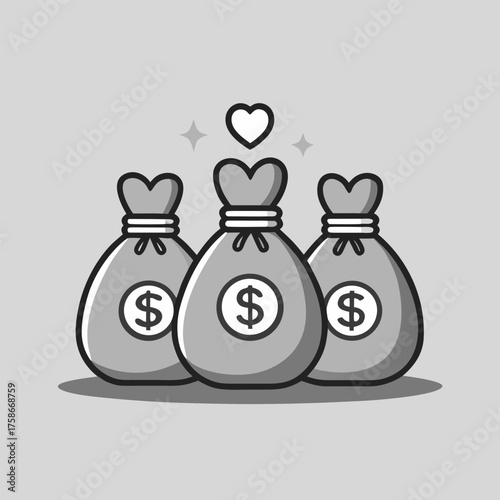 money bag with money