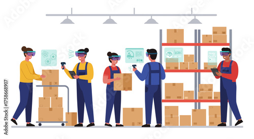 Smart warehouse automation with augmented reality in modern logistic management