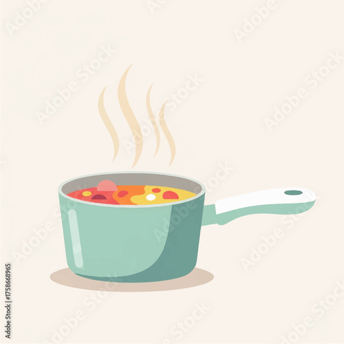 Stew Pot Illustration A Cozy and Heartwarming Kitchen Graphic