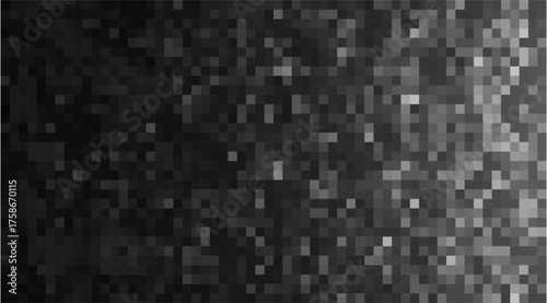 Abstract pixelated gradient from dark gray to light gray creates a modern, geometric design with a subtle texture, ideal for backgrounds and digital artwork projects