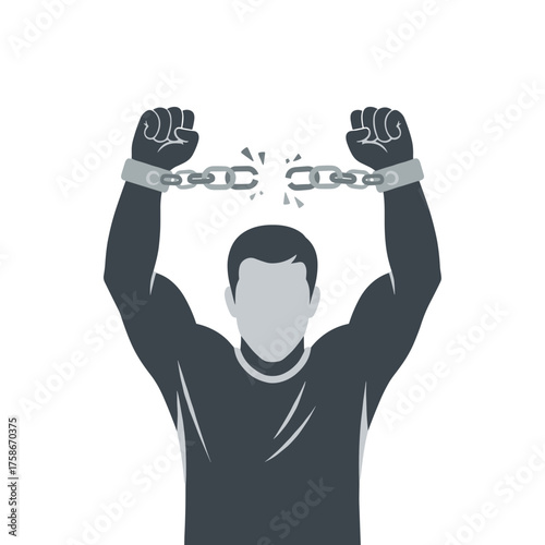 Breaking Free From Shackles Demonstrates Personal Triumph and Liberation