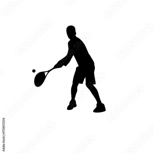 squash player silhouette