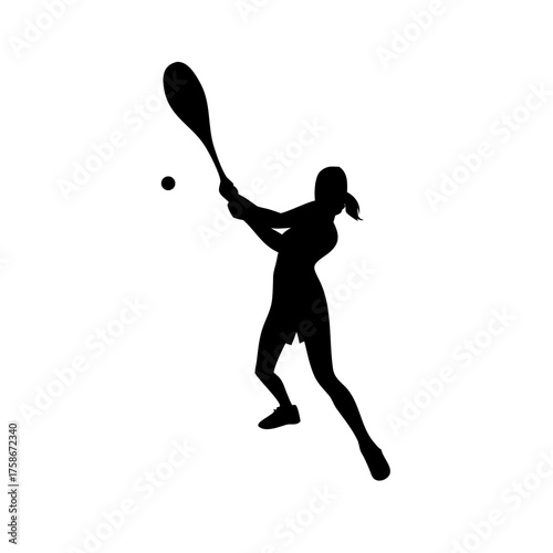 squash player silhouette